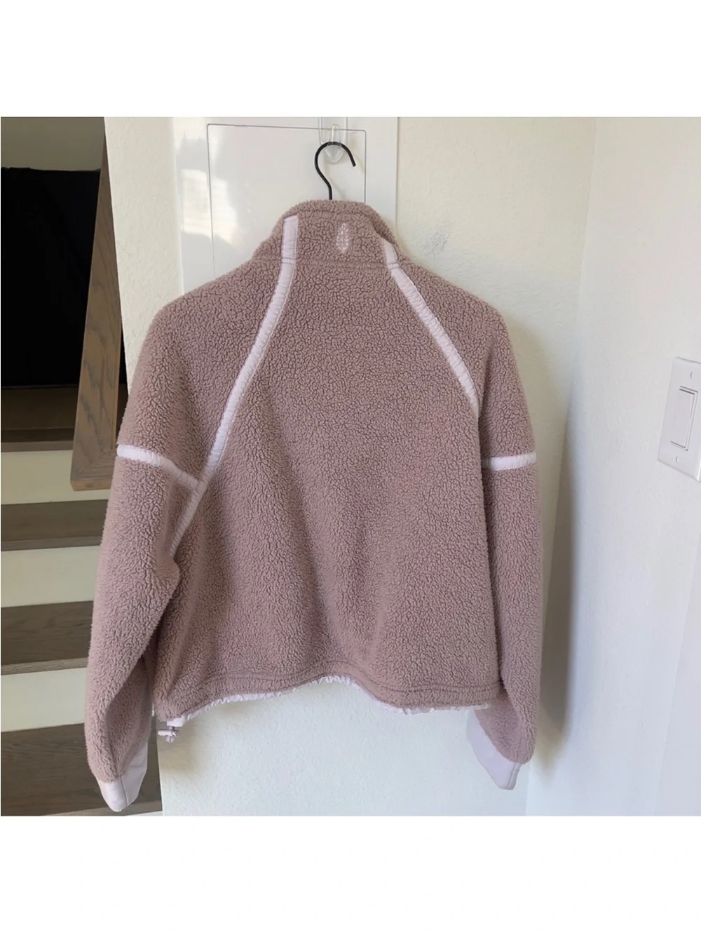 Free People Mountain High 1/2 Zip Fleece Pullover in Neutral Mauve
